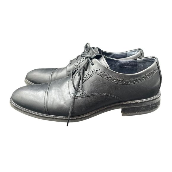 Cole Haan Buckland Shoes Mens 11 M Cap Toe Oxford Black Leather C28881 main image 5